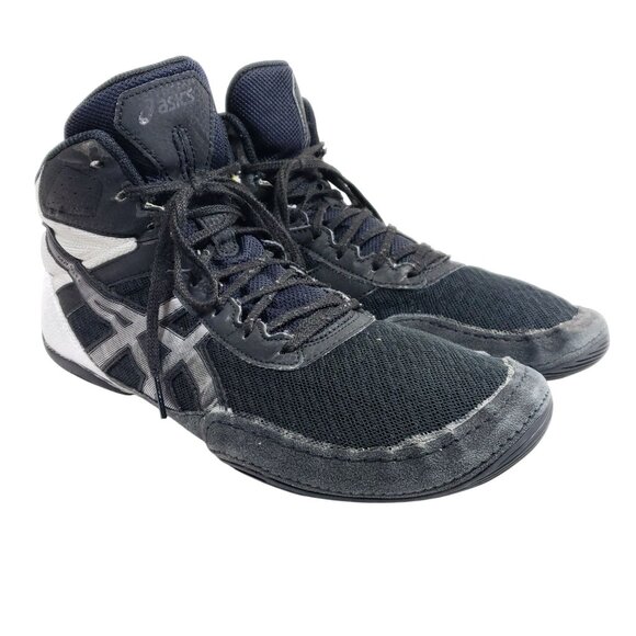Asics Matflex-6 Men's Size 11.5 Wrestling Mat Black White Shoes - Picture 2 of 9